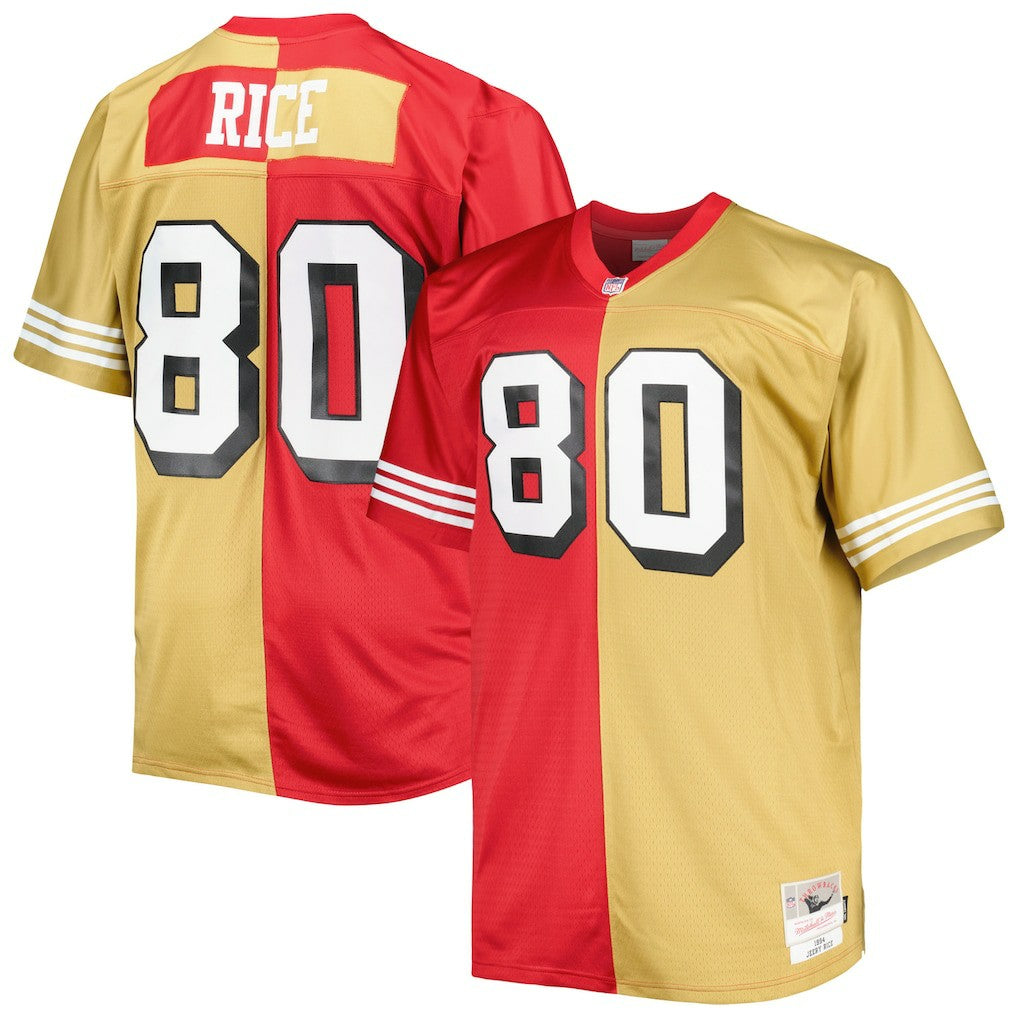 NFL San Francisco 49ers Jerry Rice  Big & Tall Split Legacy Retired Player Replica Jersey
