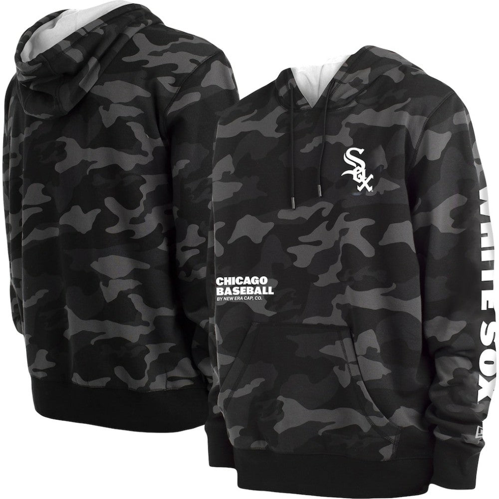 Chicago White Sox Camo Pullover Hoodie - Black | New Era