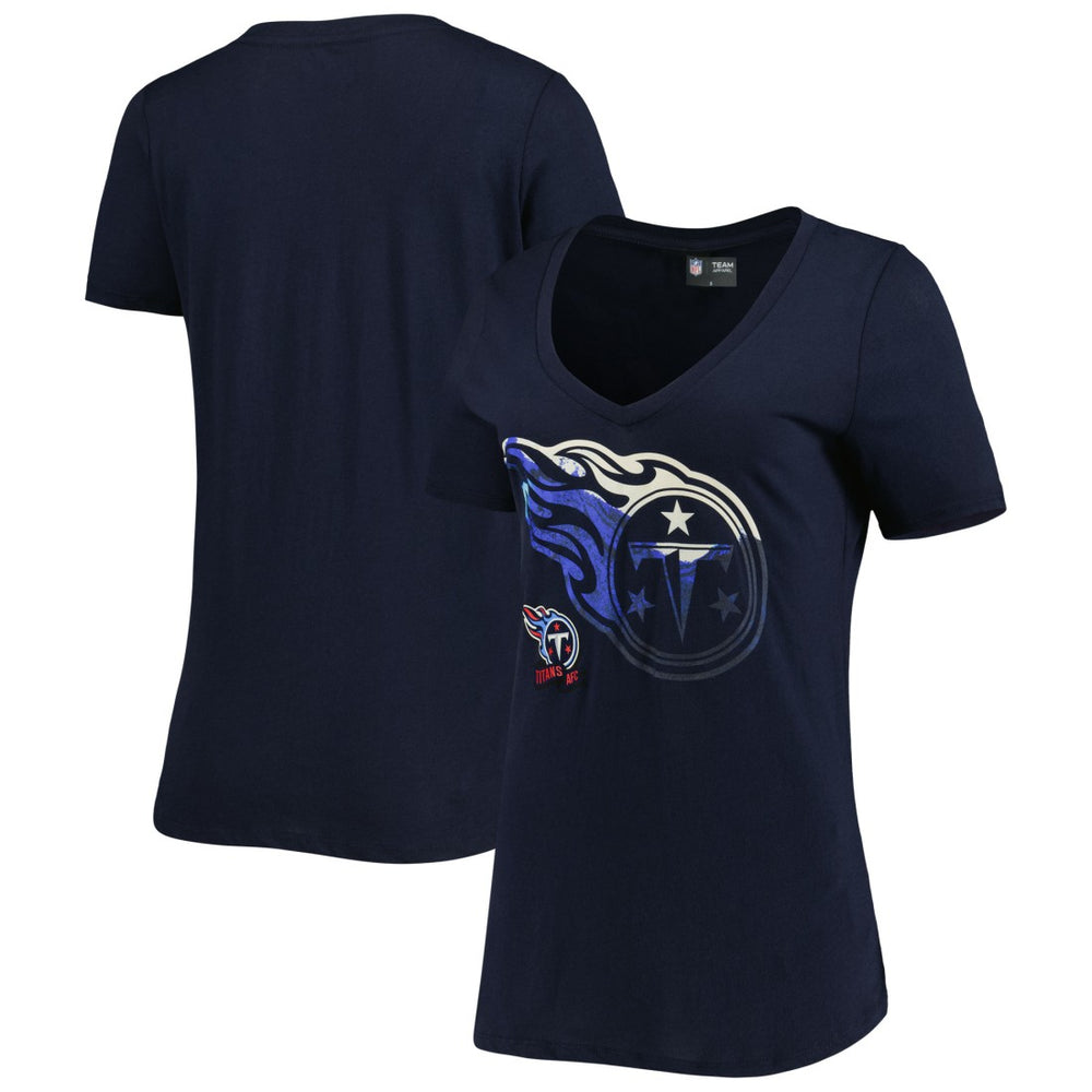 NFL Tennessee Titans Women's Ink Dye Sideline V-Neck T-Shirt