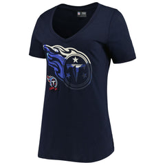 NFL Tennessee Titans Women's Ink Dye Sideline V-Neck T-Shirt