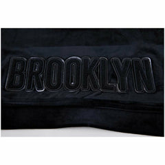 Brooklyn Nets Pro Standard Women's Triple Black Velour Full-Zip Hoodie outlet
