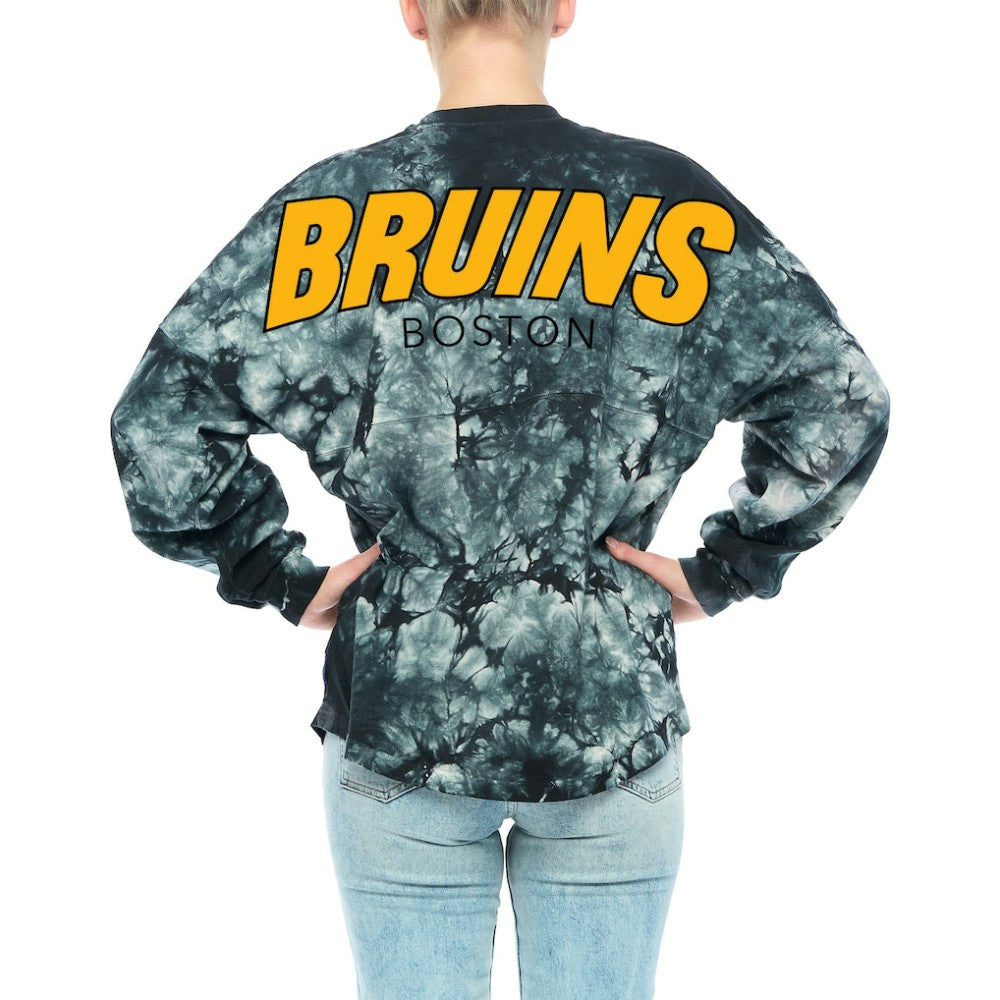 Boston Bruins Fanatics Women's Crystal-Dye Long Sleeve T-Shirt