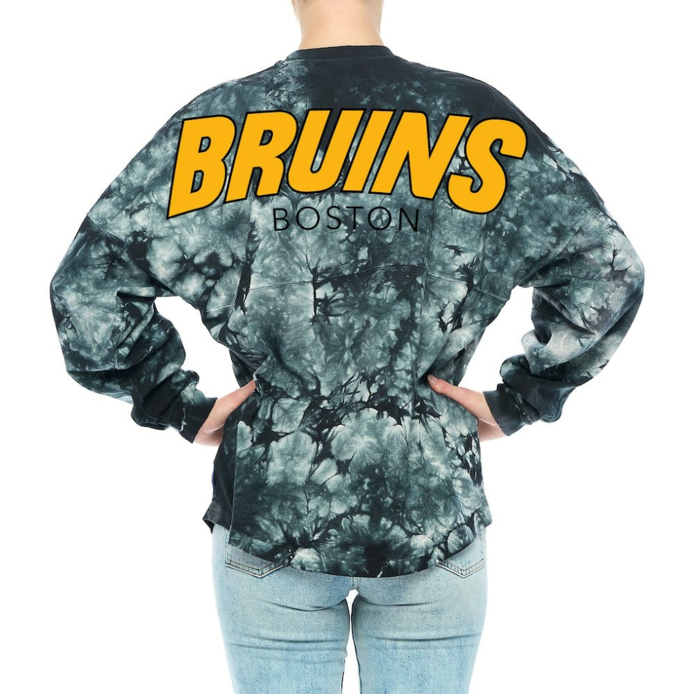 Boston Bruins Fanatics Women's Crystal-Dye Long Sleeve T-Shirt