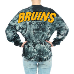 Boston Bruins Fanatics Women's Crystal-Dye Long Sleeve T-Shirt