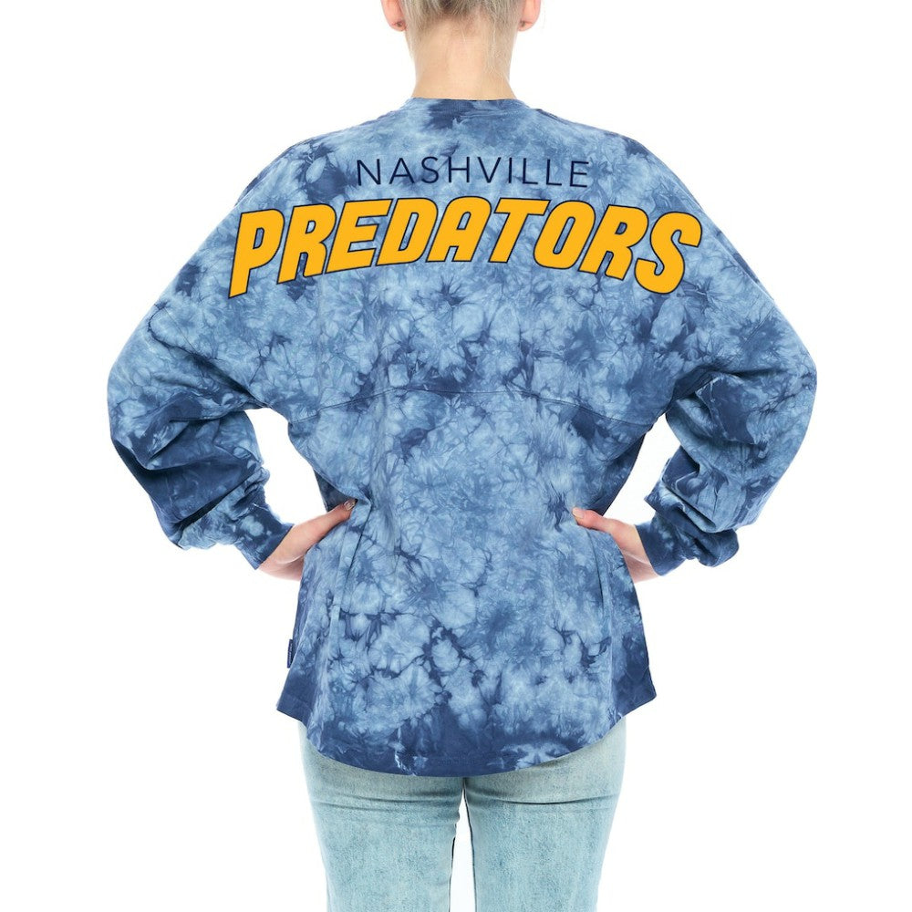 Nashville Predators Fanatics Women's Crystal-Dye Long Sleeve T-Shirt