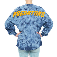 Nashville Predators Fanatics Women's Crystal-Dye Long Sleeve T-Shirt