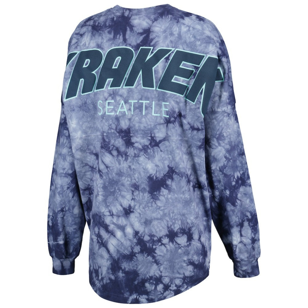 Seattle Kraken Fanatics Women's Crystal-Dye Long Sleeve T-Shirt