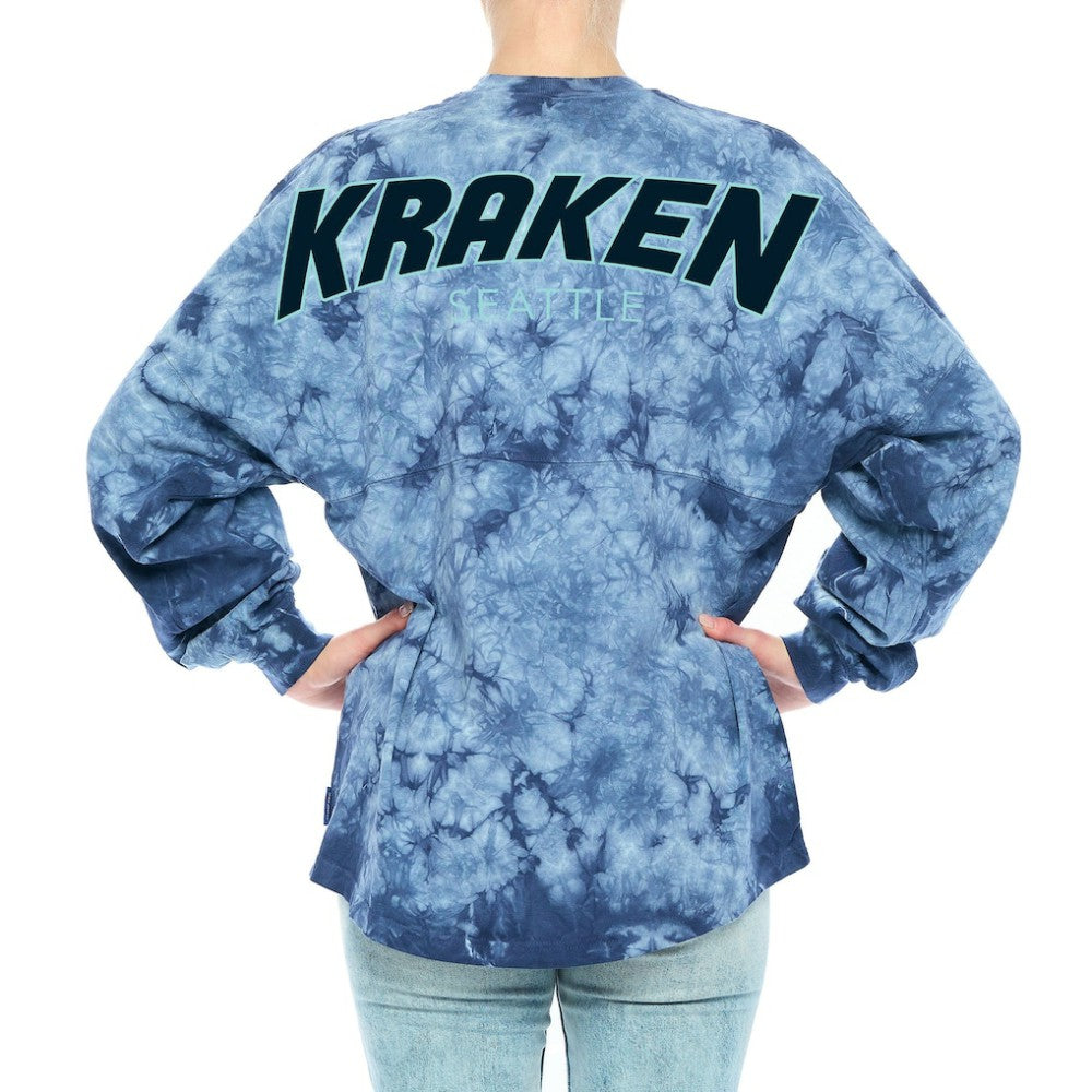 Seattle Kraken Fanatics Women's Crystal-Dye Long Sleeve T-Shirt