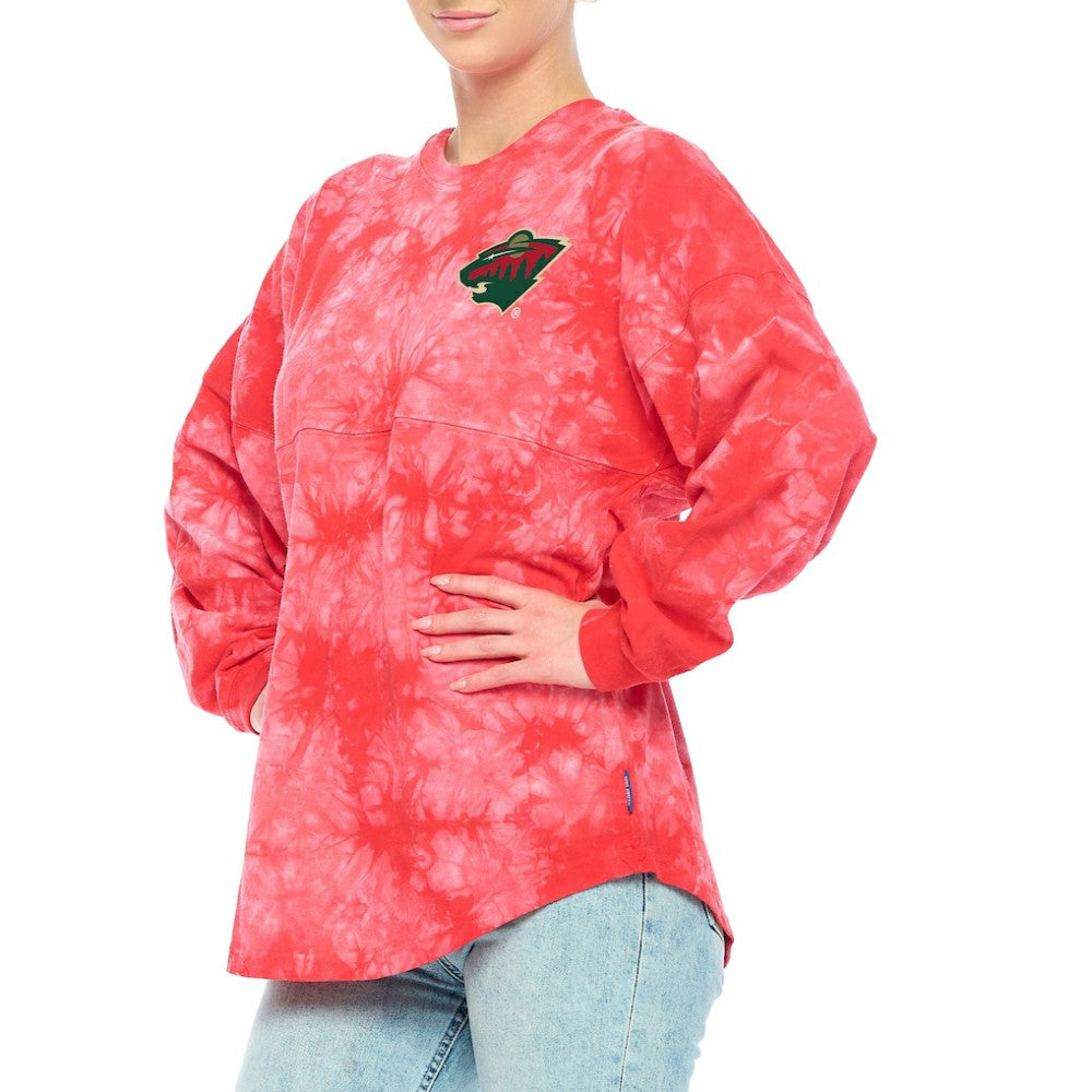 Minnesota Wild Fanatics Women's Crystal-Dye Long Sleeve T-Shirt