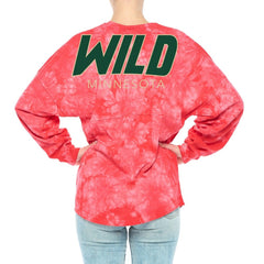 Minnesota Wild Fanatics Women's Crystal-Dye Long Sleeve T-Shirt