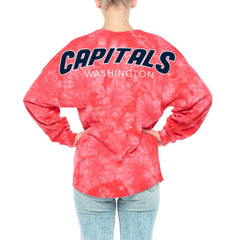 Washington Capitals Fanatics Women's Crystal-Dye Long Sleeve T-Shirt