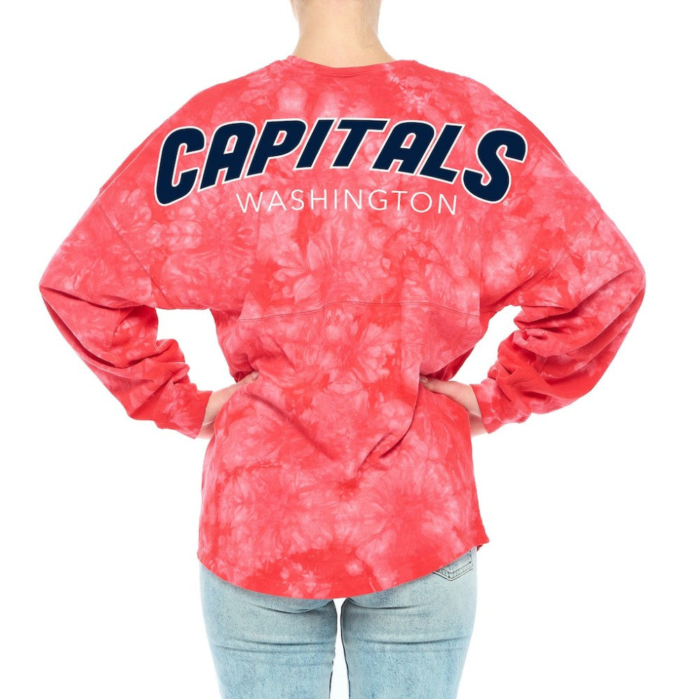 Washington Capitals Fanatics Women's Crystal-Dye Long Sleeve T-Shirt