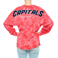 Washington Capitals Fanatics Women's Crystal-Dye Long Sleeve T-Shirt