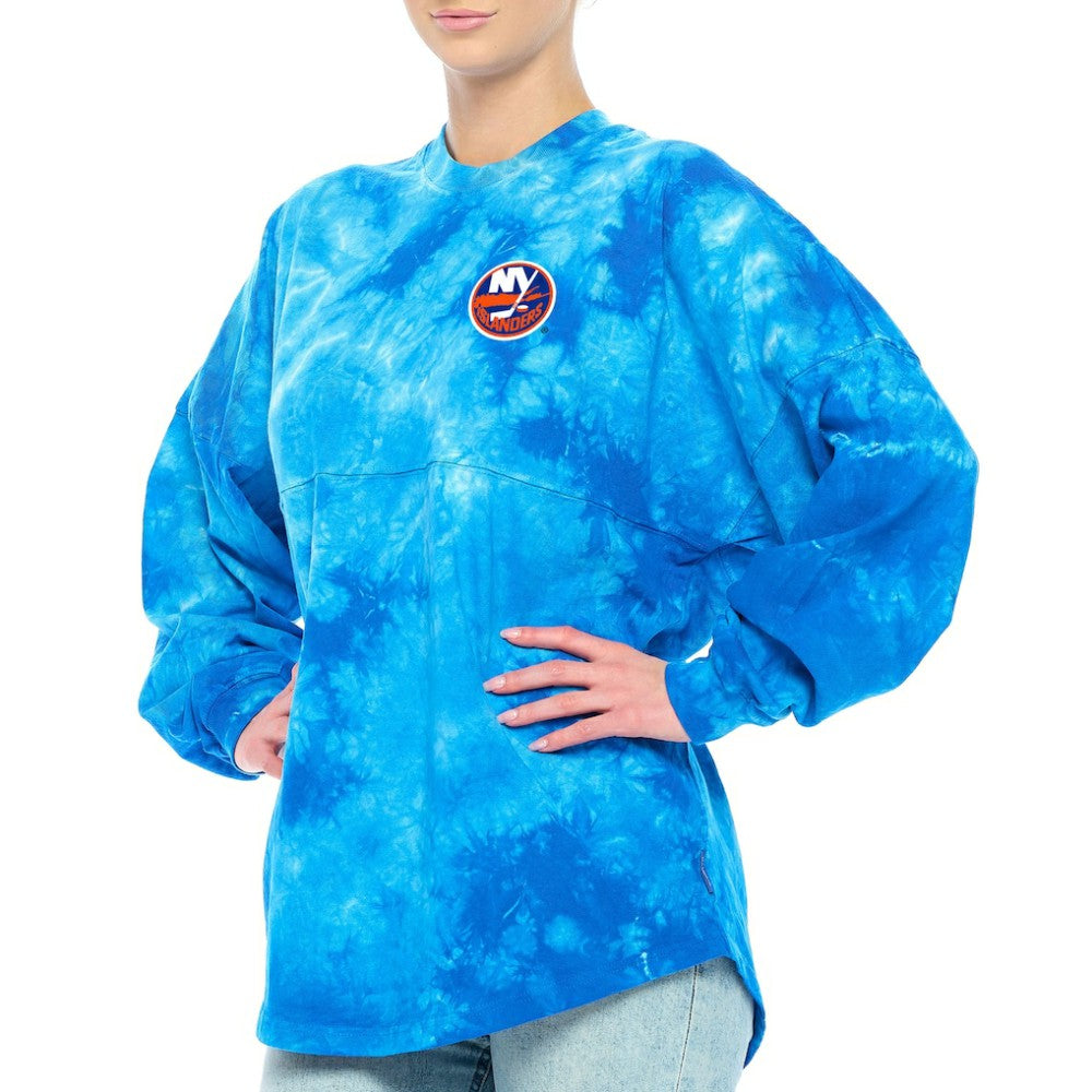 New York Islanders Fanatics Women's Crystal-Dye Long Sleeve T-Shirt