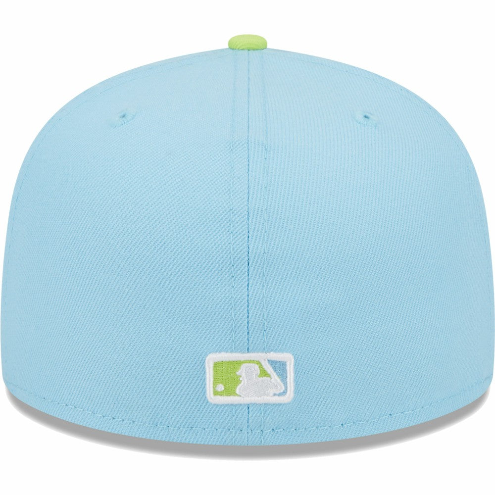 Los Angeles Dodgers Spring Color Two-Tone 59FIFTY Fitted Hat - Light Blue/Neon Green | New Era