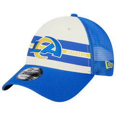 NFL Los Angeles Rams Team Stripe Trucker 9FORTY Snapback Hat
