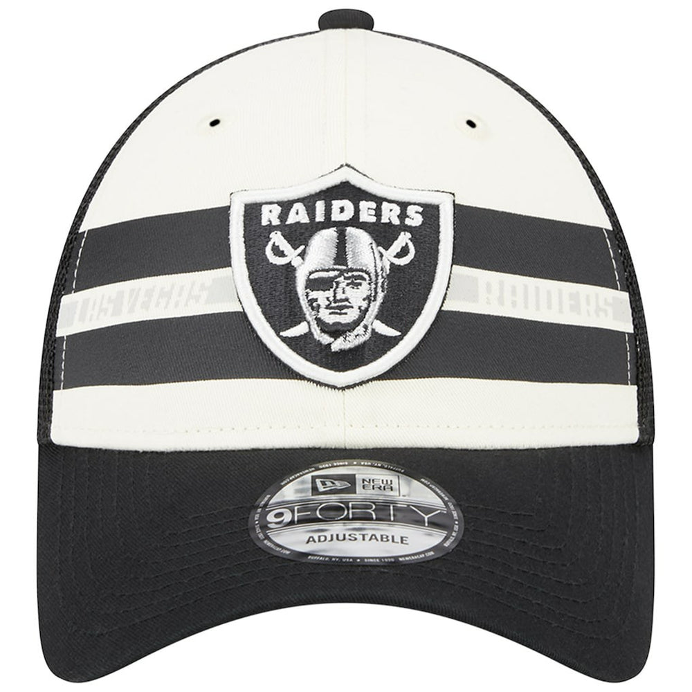 NFL Las Vegas Raiders Team Stripe Trucker 9FORTY Snapback Hat