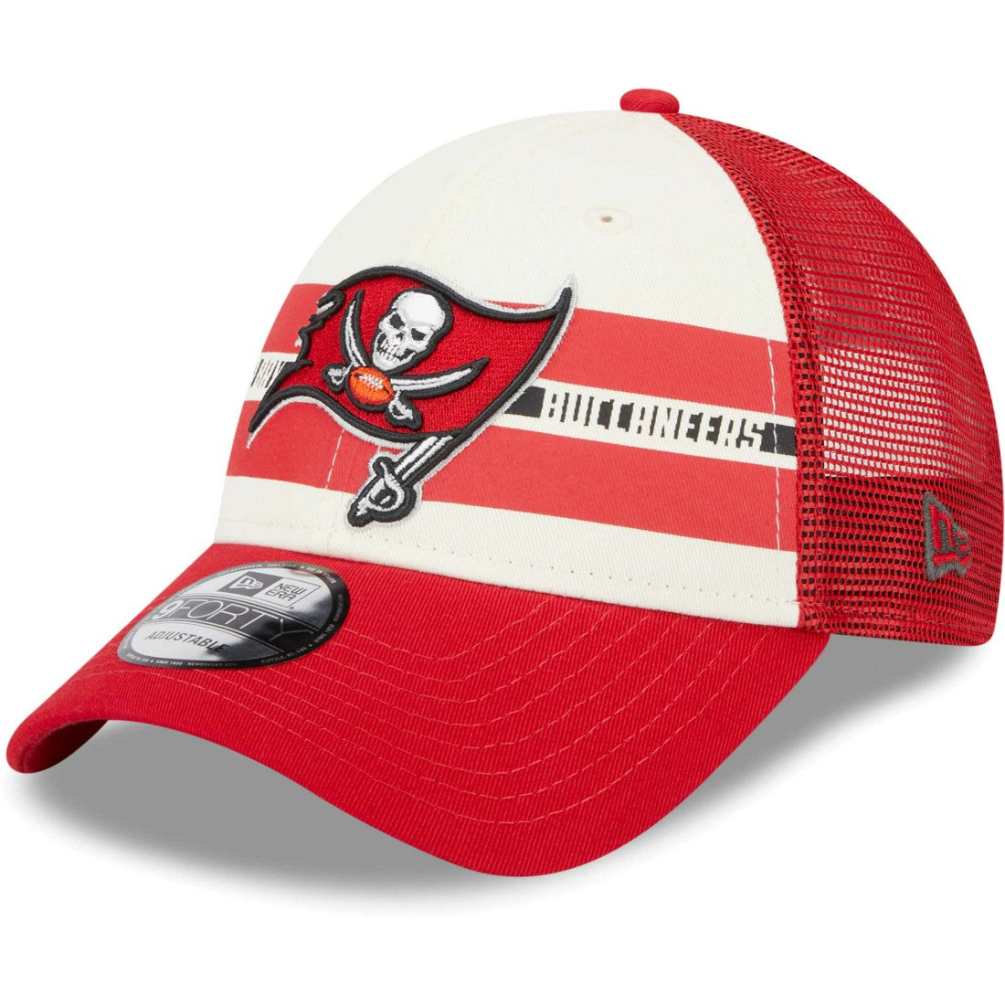 NFL Tampa Bay Buccaneers Team Stripe Trucker 9FORTY Snapback Hat