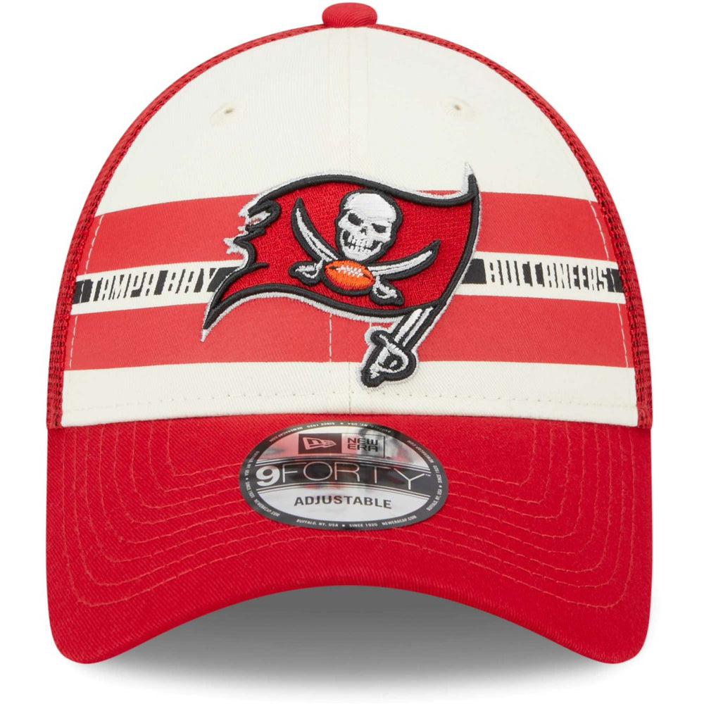 NFL Tampa Bay Buccaneers Team Stripe Trucker 9FORTY Snapback Hat