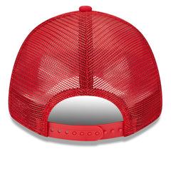 Washington Nationals Team Stripe Trucker 9FORTY Snapback Hat - White/Red | New Era