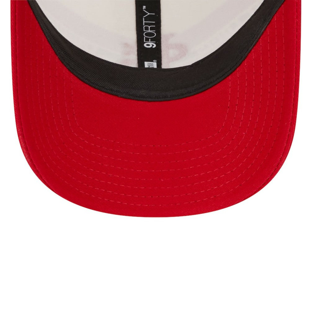 St. Louis Cardinals Team Stripe Trucker 9FORTY Snapback Hat - White/Red | New Era