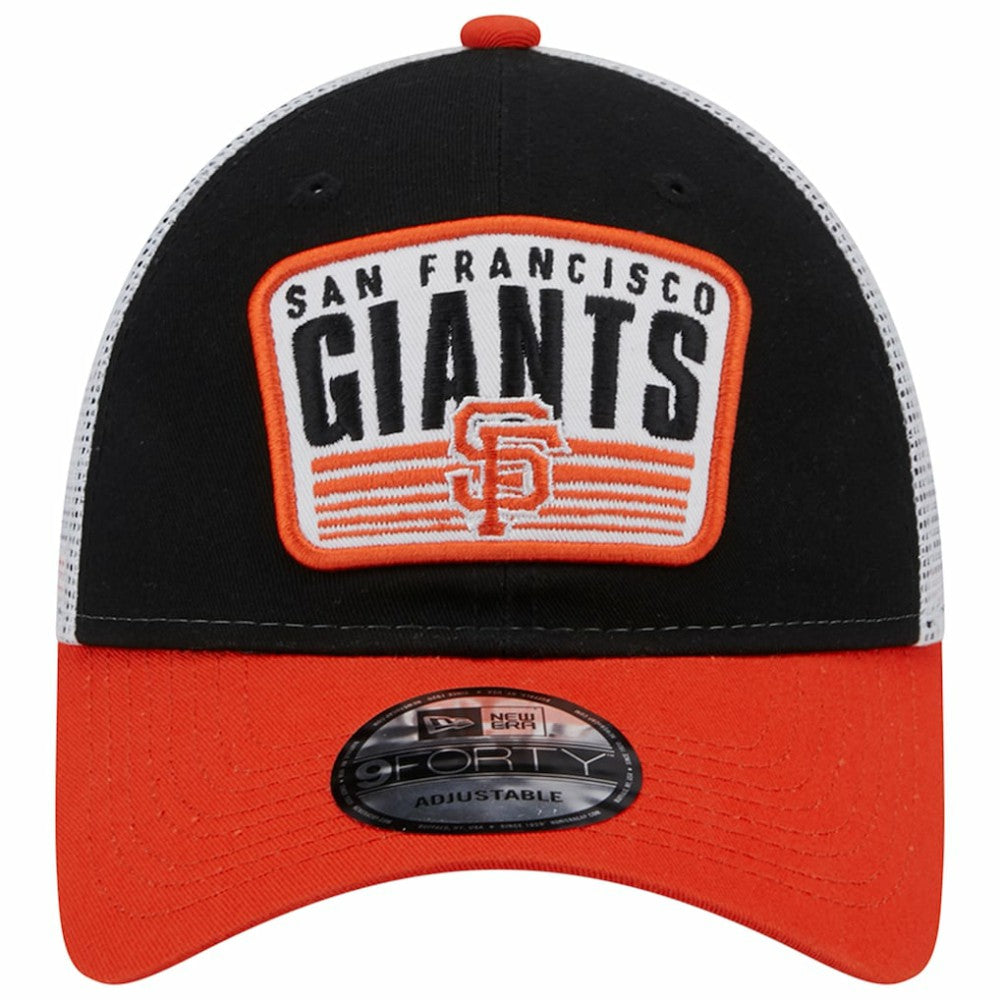 San Francisco Giants Two-Tone Patch 9FORTY Snapback Hat - Black | New Era
