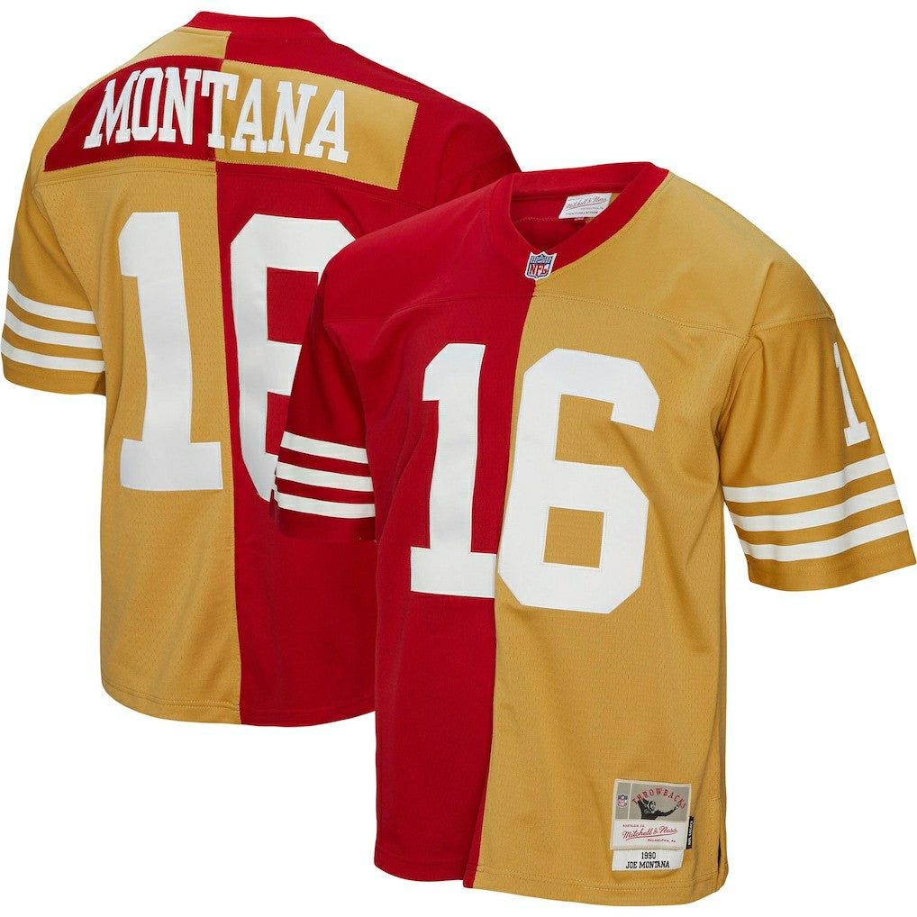 NFL San Francisco 49ers Joe Montana  1990 Split Legacy Replica Jersey