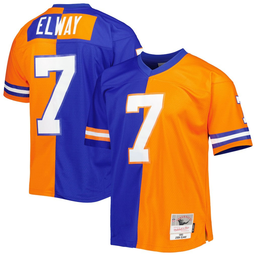 NFL Denver Broncos John Elway  1990 Split Legacy Replica Jersey