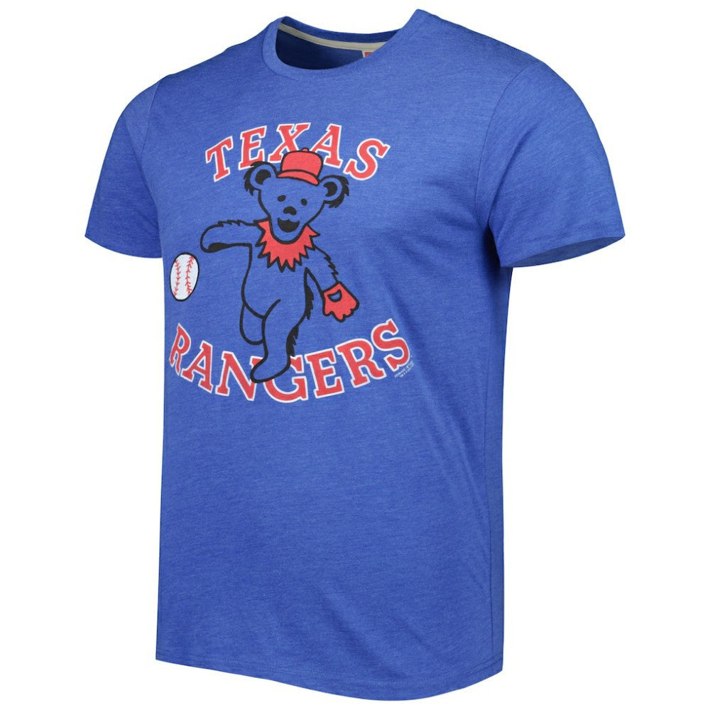 Texas Rangers Homage Grateful Dead Tri-Blend T-Shirt - Royal