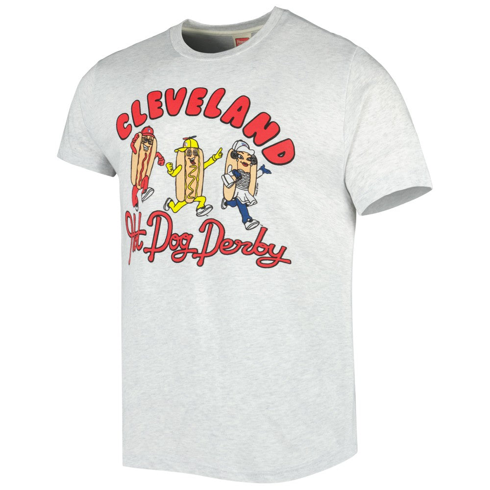 Cleveland Guardians Homage Team Hyper Local Tri-Blend T-Shirt - Ash