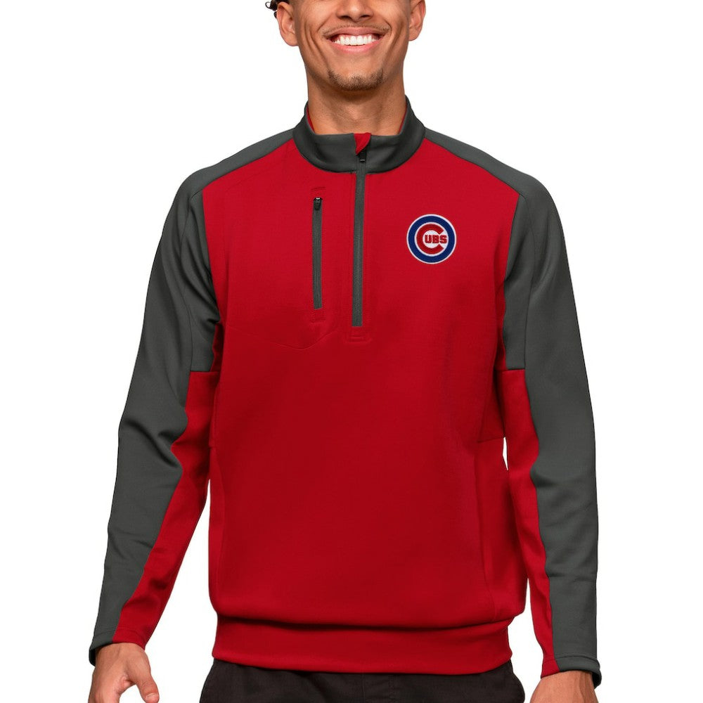 Chicago Cubs Antigua Team Quarter-Zip Pullover Top - Red