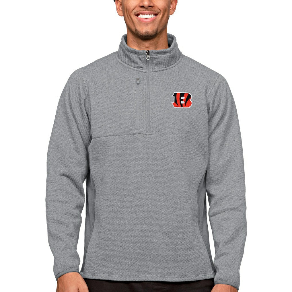 NFL Cincinnati Bengals Antigua Course Quarter-Zip Pullover Top