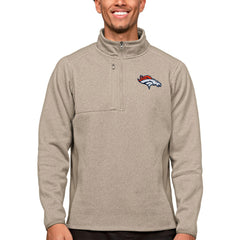 NFL Denver Broncos Antigua Course Quarter-Zip Pullover Top
