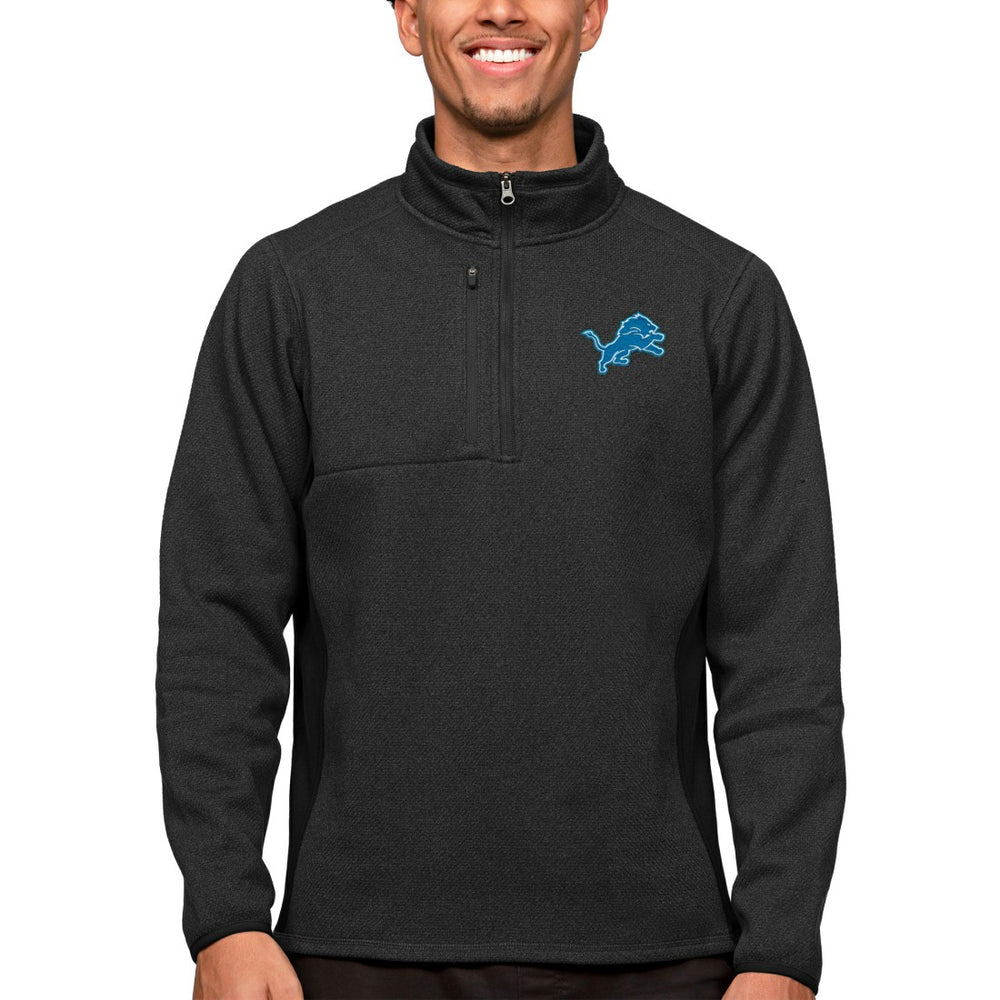 NFL Detroit Lions Antigua Course Quarter-Zip Pullover Top