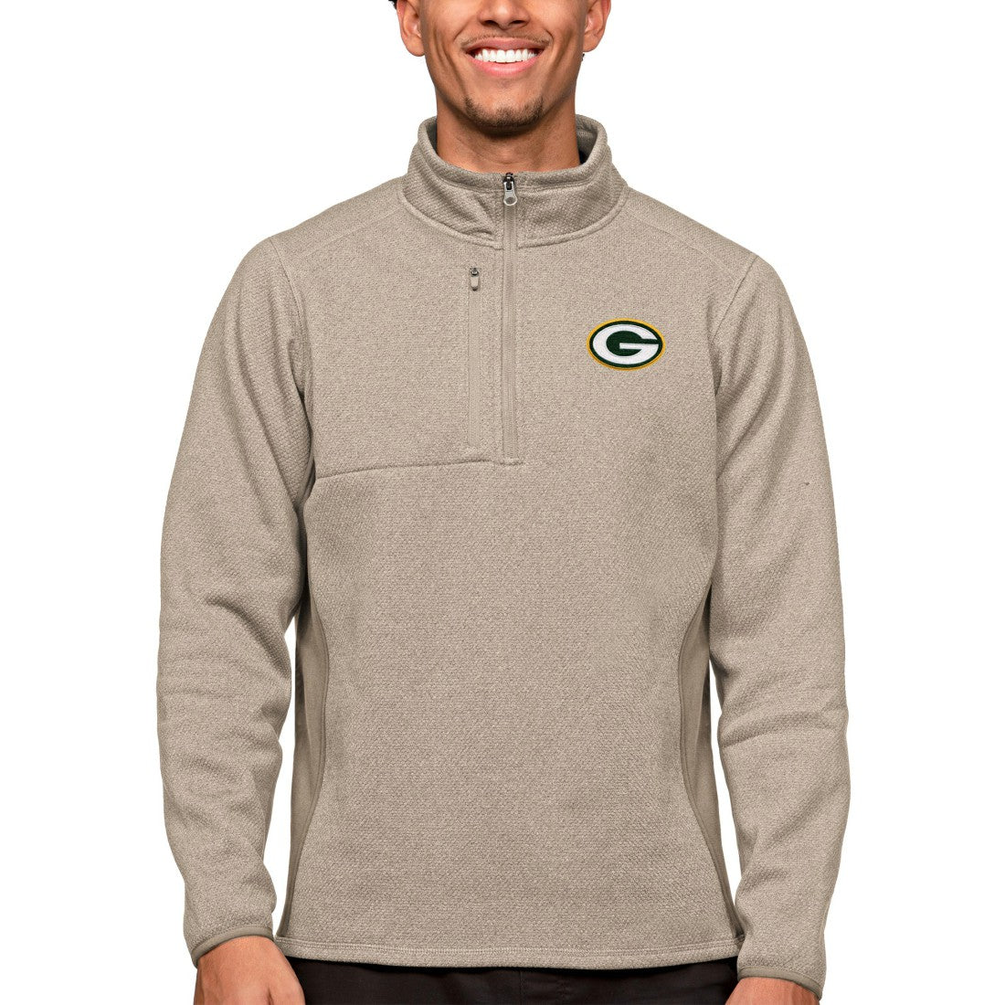 NFL Green Bay Packers Antigua Course Quarter-Zip Pullover Top
