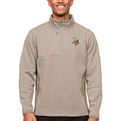 NFL Minnesota Vikings Antigua Course Quarter-Zip Pullover Top