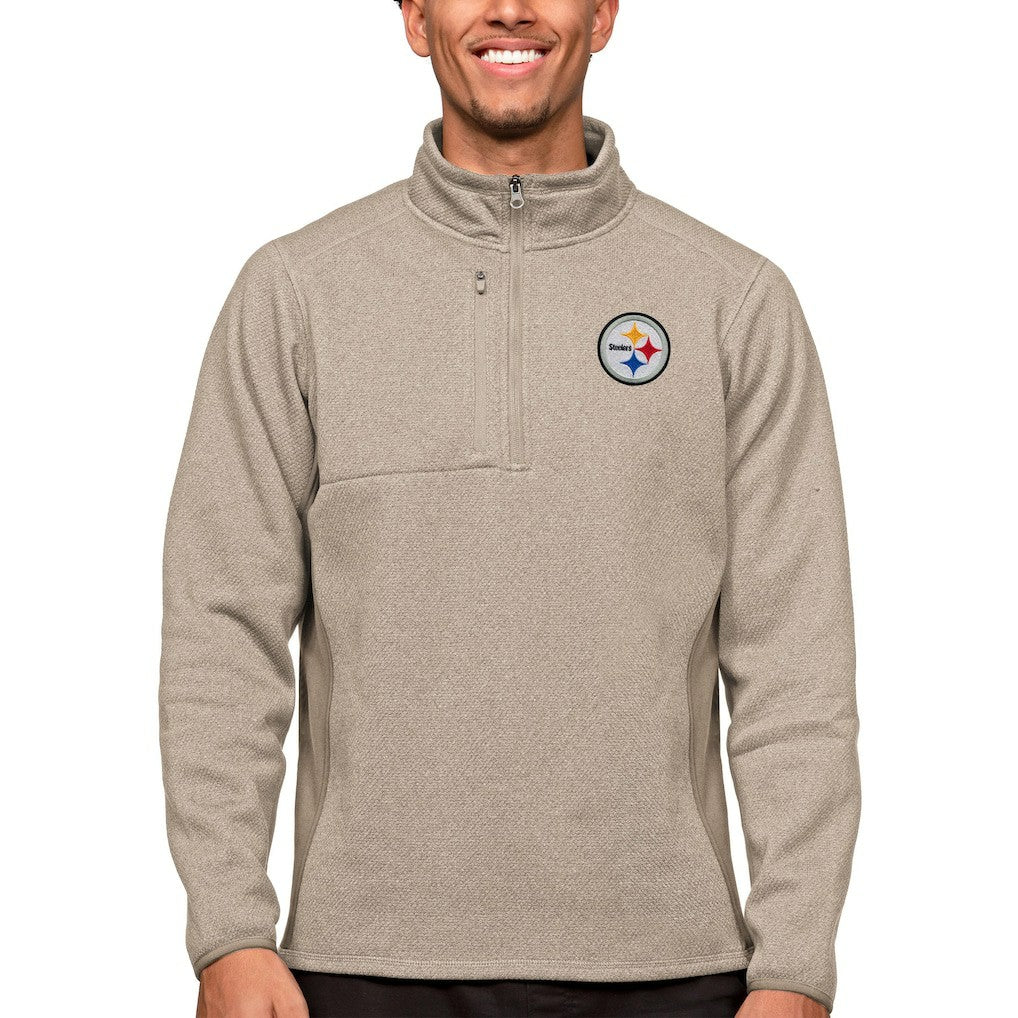NFL Pittsburgh Steelers Antigua Course Quarter-Zip Pullover Top
