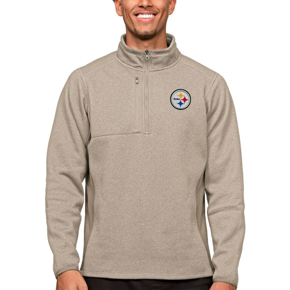 NFL Pittsburgh Steelers Antigua Course Quarter-Zip Pullover Top