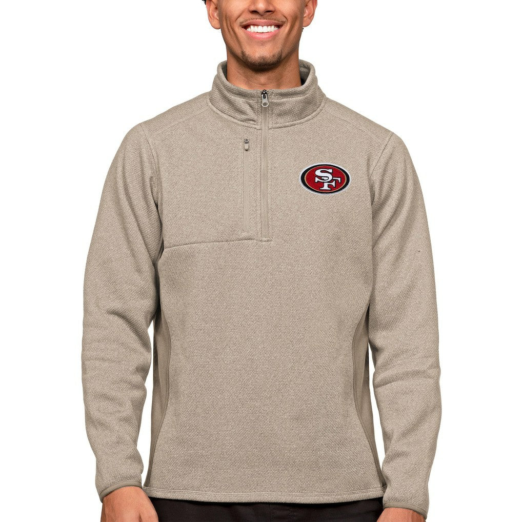 NFL San Francisco 49ers Antigua Course Quarter-Zip Pullover Top