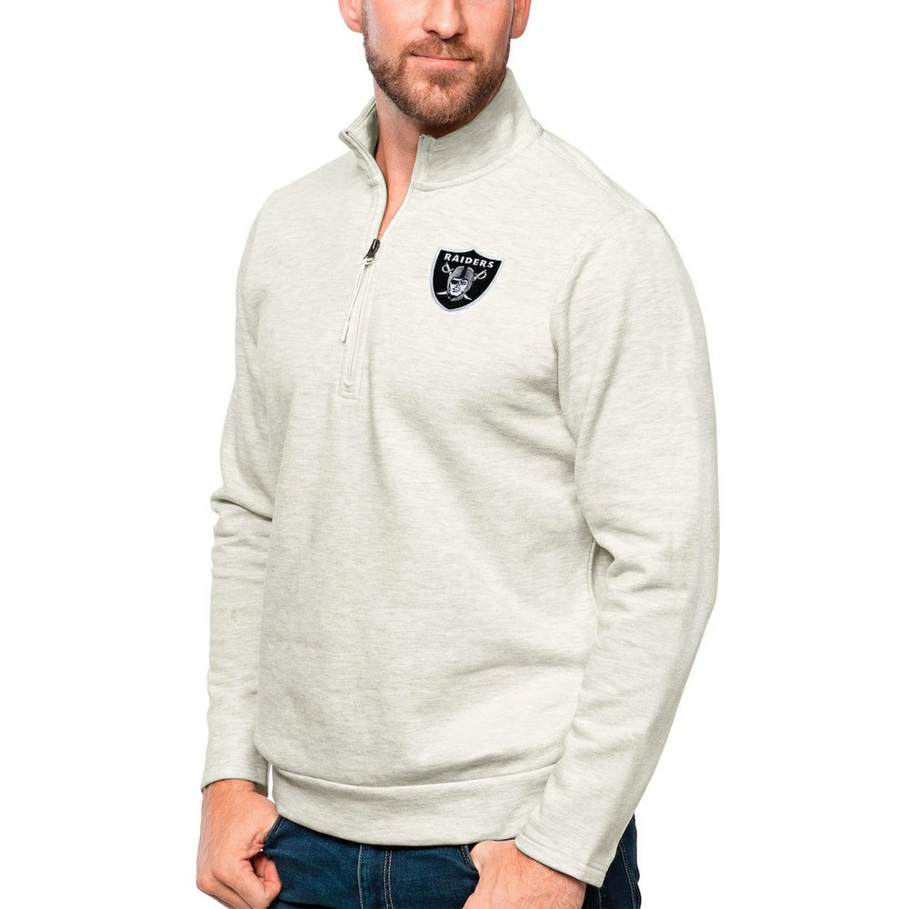 NFL Las Vegas Raiders Antigua Gambit Quarter-Zip Pullover Top