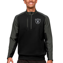 NFL Las Vegas Raiders Antigua Team Quarter-Zip Pullover Top