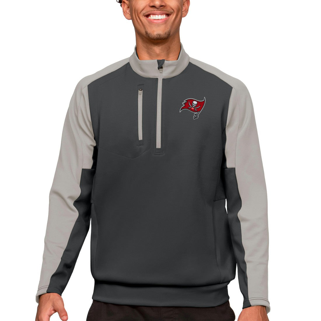 NFL Tampa Bay Buccaneers Antigua Team Quarter-Zip Pullover Top