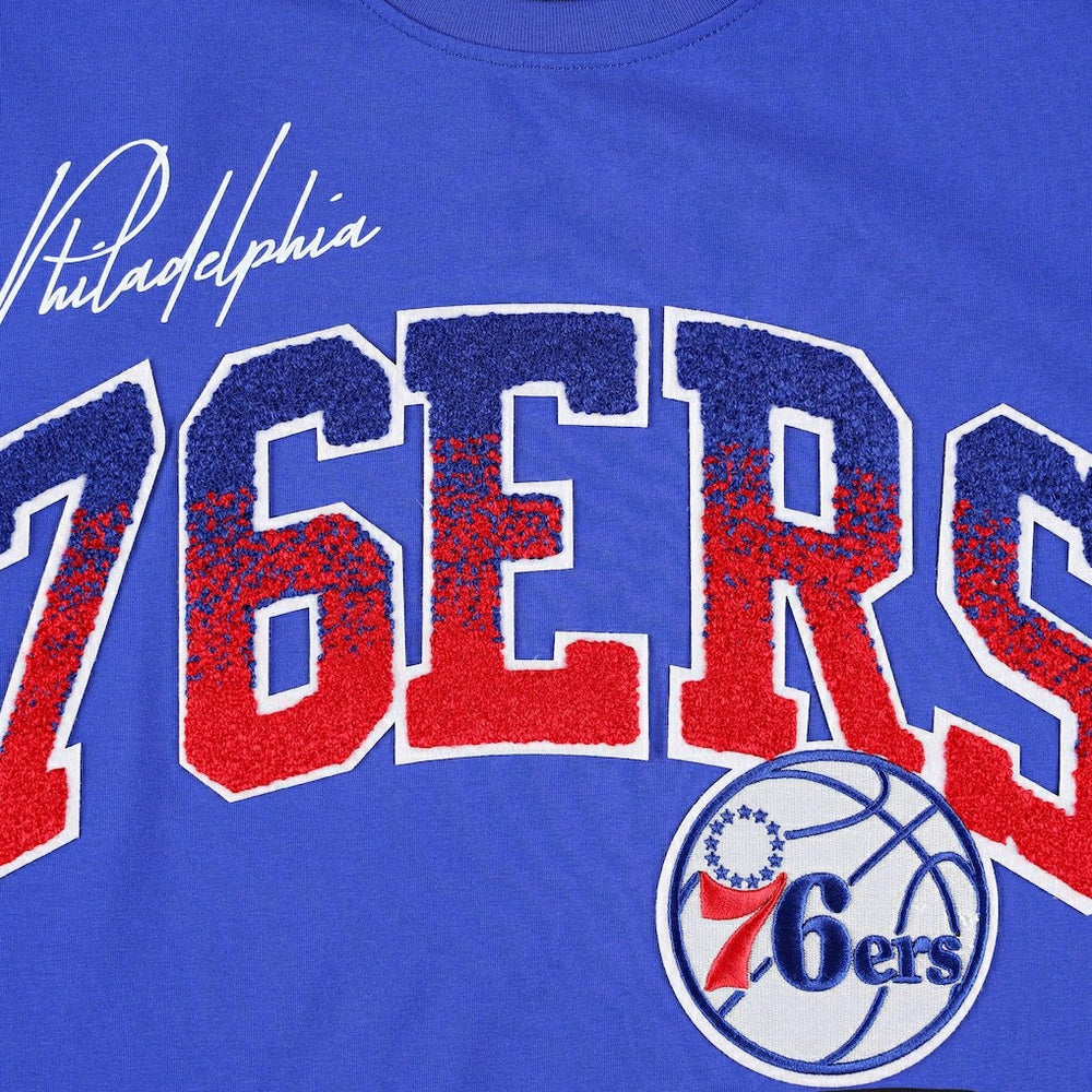 Philadelphia 76ers Pro Standard Hometown Chenille T-Shirt - Royal sale