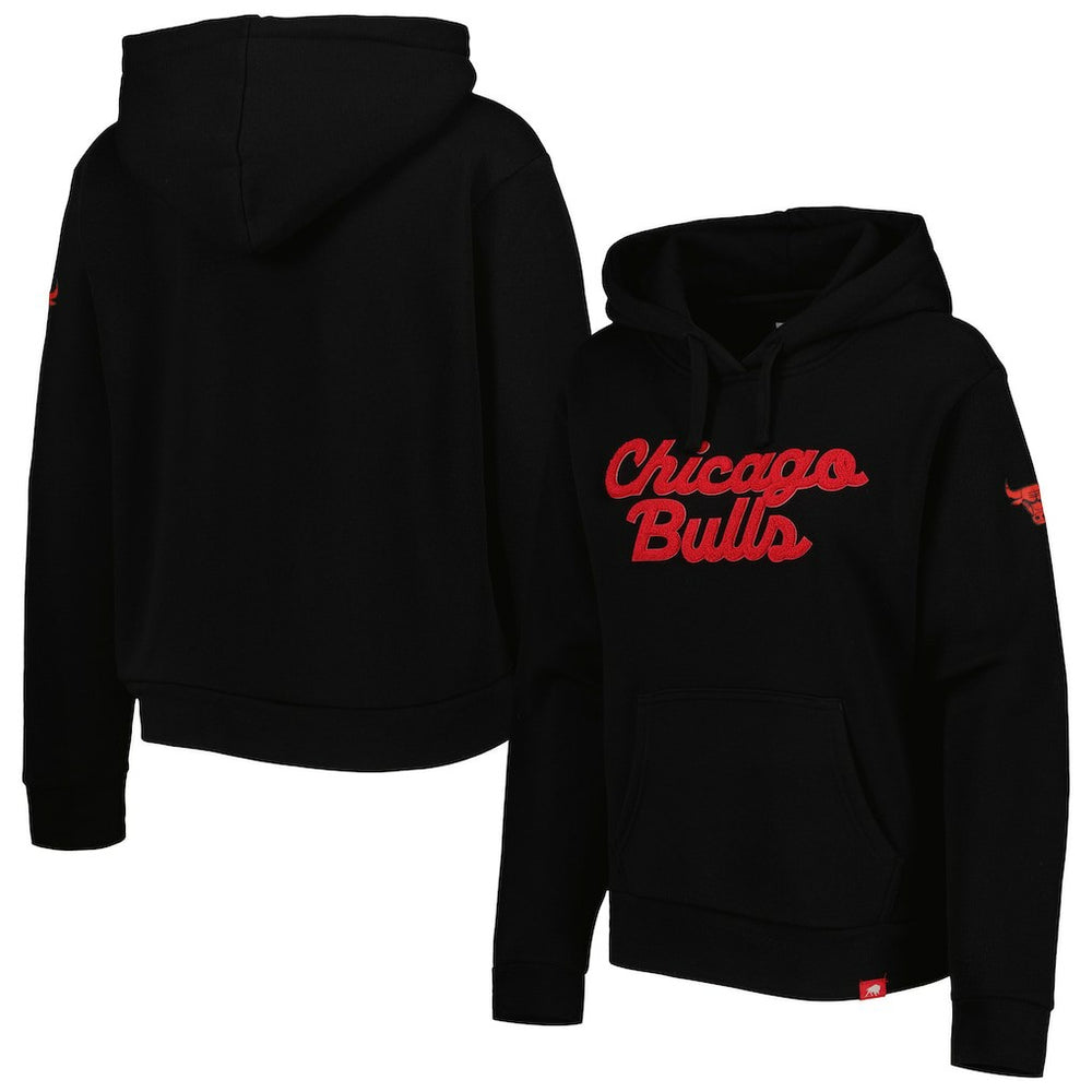 Chicago Bulls Sportiqe Women's Leona Ava Fleece Tri-Blend Pullover Hoodie - Black outlet