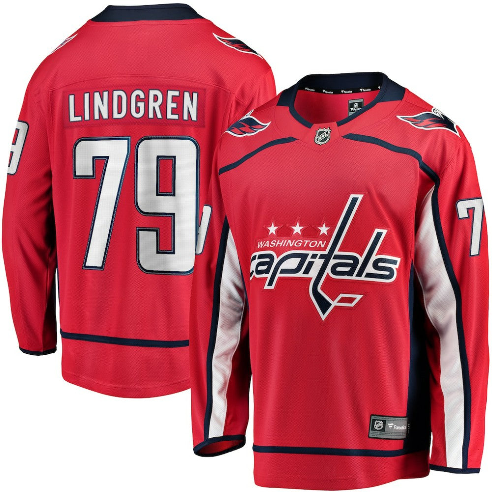 Charlie Lindgren Washington Capitals Fanatics Home Breakaway Player Jersey