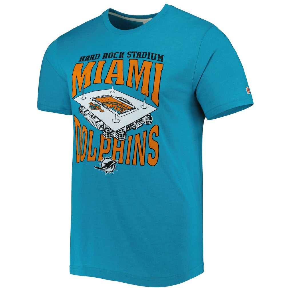 NFL Miami Dolphins Homage Stadium Tri-Blend T-Shirt