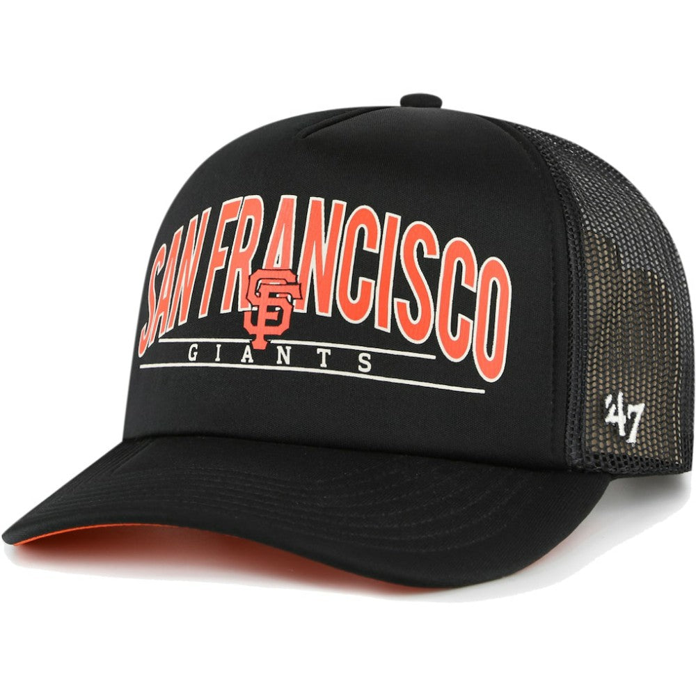 San Francisco Giants Backhaul Foam Trucker Snapback Hat - Black | 47 brand