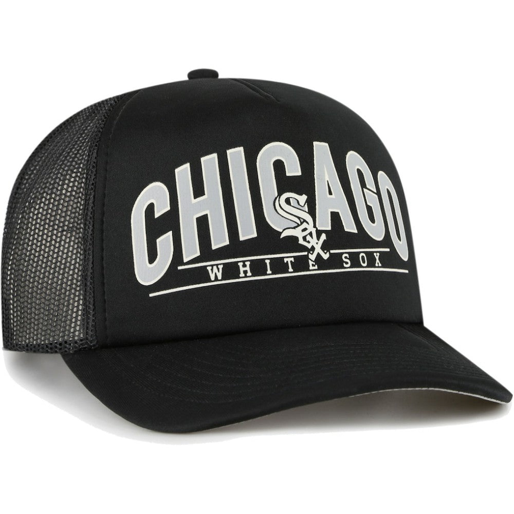 Chicago White Sox Backhaul Foam Trucker Snapback Hat - Black | 47 brand