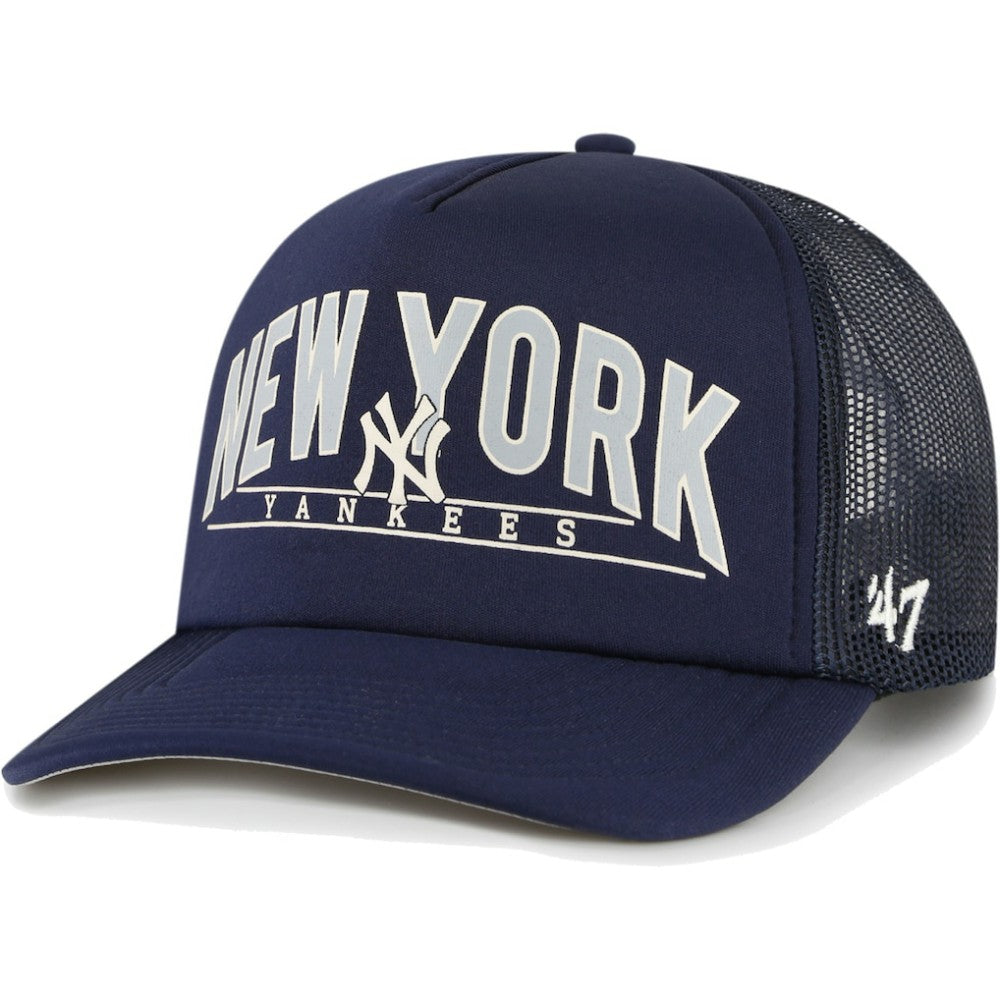 New York Yankees Backhaul Foam Trucker Snapback Hat - Navy | 47 brand