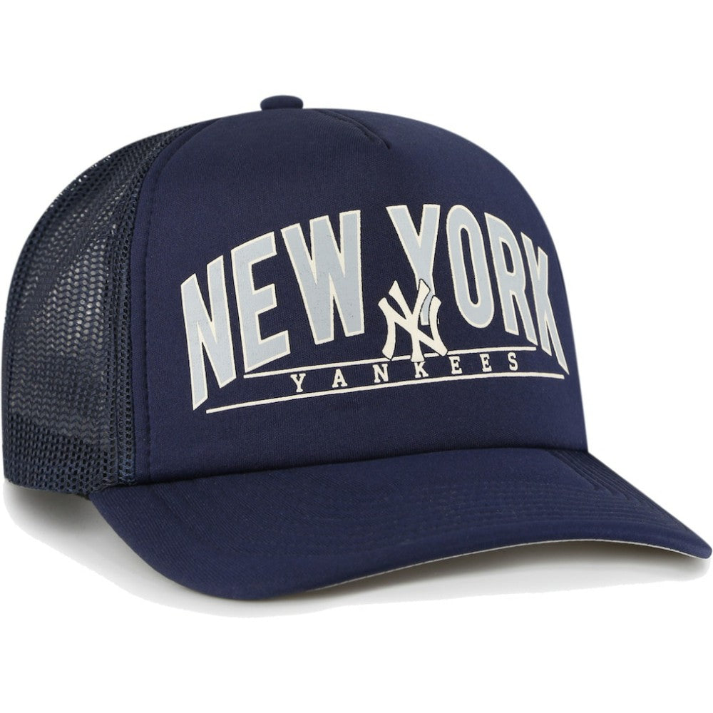 New York Yankees Backhaul Foam Trucker Snapback Hat - Navy | 47 brand